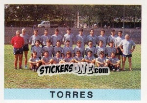 Figurina Squadra Torres - Calcioflash 1991 - Euroflash