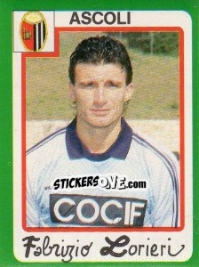 Sticker Fabrizio Lorieri - Calcio 1990 - Euroflash