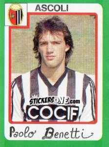 Sticker Paolo Benetti - Calcio 1990 n. 6 - Euroflash