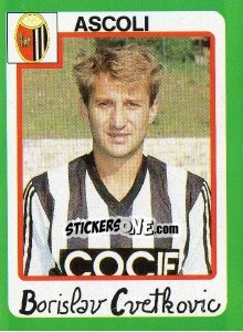 Sticker Borislav Cvetkovic - Calcio 1990 - Euroflash