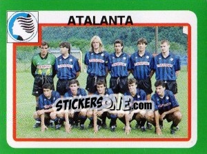 Sticker Squadra Atalanta - Calcio 1990 n. 18 - Euroflash
