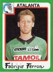 Sticker Fabrizio Ferron - Calcio 1990 n. 19 - Euroflash