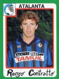 Sticker Renzo Contratto - Calcio 1990 - Euroflash