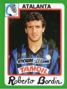 Sticker Roberto Bordin - Calcio 1990 n. 28 - Euroflash
