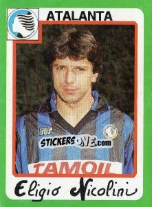 Sticker Eligio Nicolini - Calcio 1990 - Euroflash