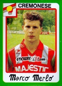 Sticker Marco Merlo - Calcio 1990 n. 97 - Euroflash