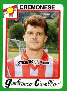 Sticker Gianfranco Cinello - Calcio 1990 - Euroflash