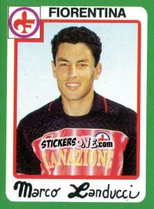 Sticker Marco Landucci - Calcio 1990 - Euroflash