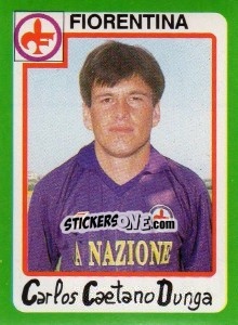 Figurina Carlos Caetano Dunga - Calcio 1990 - Euroflash