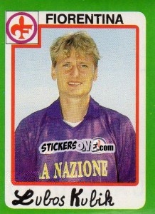 Sticker Lubos Kubik - Calcio 1990 - Euroflash