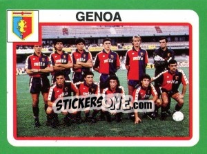 Sticker Squadra Genoa - Calcio 1990 n. 118 - Euroflash