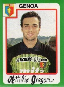 Sticker Attilio Gregori - Calcio 1990 - Euroflash