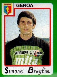 Sticker Simone Braglia - Calcio 1990 n. 120 - Euroflash