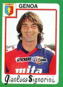 Sticker Gianluca Signorini - Calcio 1990 n. 122 - Euroflash