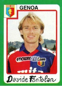 Sticker Davide Fontolan - Calcio 1990 - Euroflash