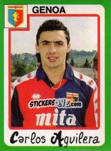 Figurina Carlos Aguilera - Calcio 1990 - Euroflash