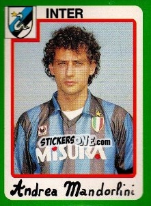 Figurina Andrea Mandorlini - Calcio 1990 - Euroflash