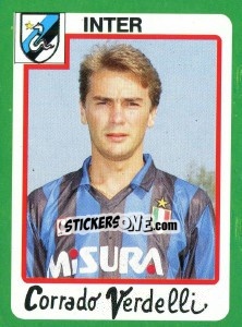 Sticker Corrado Verdelli - Calcio 1990 - Euroflash