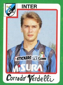 Sticker Corrado Verdelli - Calcio 1990 n. 142 - Euroflash