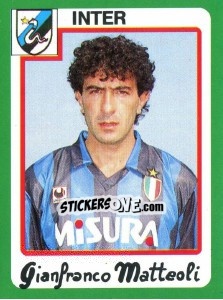 Sticker Gianfranco Matteoli - Calcio 1990 n. 143 - Euroflash
