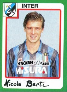 Figurina Nicola Berti - Calcio 1990 - Euroflash