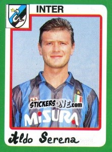 Sticker Aldo Serena - Calcio 1990 - Euroflash