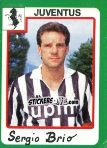 Sticker Sergio Brio - Calcio 1990 n. 155 - Euroflash