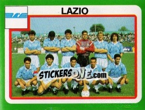 Sticker Squadra Lazio - Calcio 1990 n. 168 - Euroflash