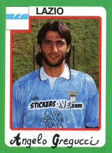 Figurina Angelo Gregucci - Calcio 1990 - Euroflash