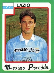 Figurina Massimo Piscedda - Calcio 1990 - Euroflash