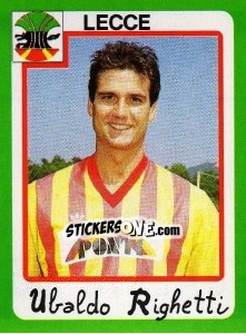 Cromo Ubaldo Righetti - Calcio 1990 - Euroflash