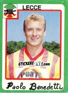 Sticker Paolo Benedetti - Calcio 1990 n. 195 - Euroflash