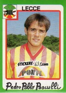 Sticker Pedro Pablo Pasculli - Calcio 1990 n. 198 - Euroflash