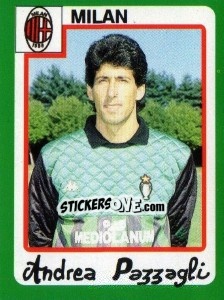 Figurina Andrea Pazzagli - Calcio 1990 - Euroflash