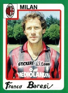 Sticker Franco Baresi - Calcio 1990 n. 205 - Euroflash