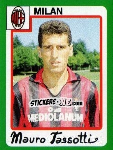 Figurina Mauro Tassotti - Calcio 1990 - Euroflash