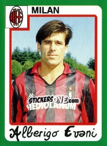 Figurina Alberigo Evani - Calcio 1990 - Euroflash
