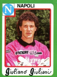 Figurina Giuliano Giuliani - Calcio 1990 - Euroflash