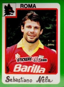 Figurina Sebastiano Nela - Calcio 1990 - Euroflash