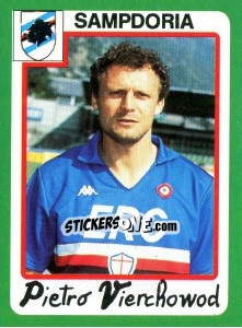 Sticker Pietro Vierchowod - Calcio 1990 - Euroflash