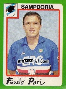 Sticker Fausto Pari - Calcio 1990 - Euroflash