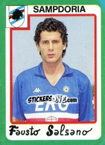 Sticker Fausto Salsano - Calcio 1990 - Euroflash