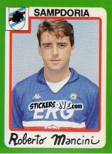 Cromo Roberto Mancini - Calcio 1990 - Euroflash