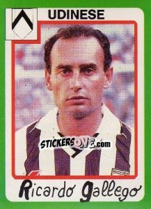 Sticker Ricardo Gallego - Calcio 1990 n. 278 - Euroflash