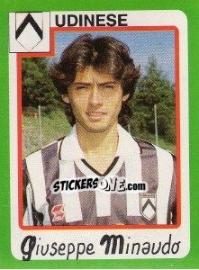 Figurina Giuseppe Minaudo - Calcio 1990 - Euroflash