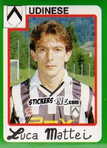 Sticker Luca Mattei - Calcio 1990 n. 282 - Euroflash