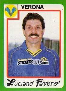 Sticker Luciano Favero - Calcio 1990 - Euroflash