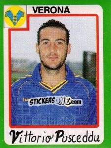 Figurina Vittorio Pusceddu - Calcio 1990 - Euroflash