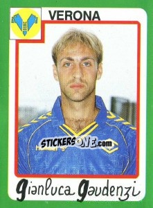 Cromo Gianluca Gaudenzi - Calcio 1990 - Euroflash