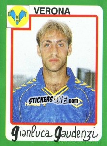 Sticker Gianluca Gaudenzi - Calcio 1990 n. 296 - Euroflash